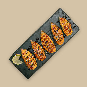 Запеченные мидии с яки соусом