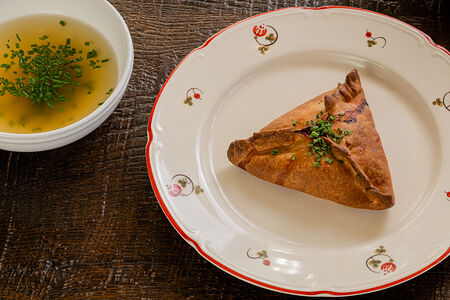 Эчпочмак с уткой и картофелем 