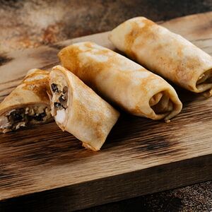 Блинчик с белыми грибами и курицей