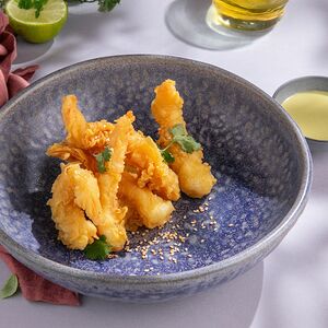 Хрустящие тигровые креветки васаби