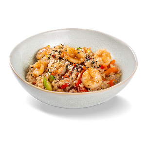 Рис С креветками и овощами