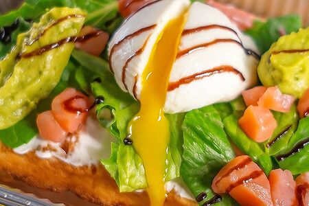 Вафля Семга гуакамоле 