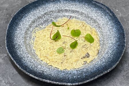 Орзо с белыми грибами