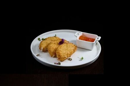 Жареный сур сулугуни с джемом