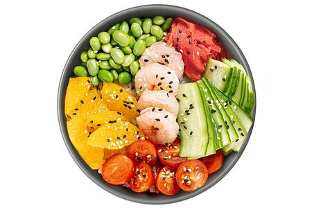 Поке боул креветка-манго