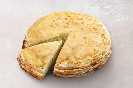 Блинный фисташковый торт