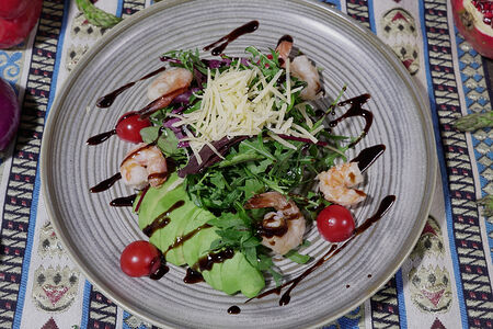 Салат Руккола с креветками