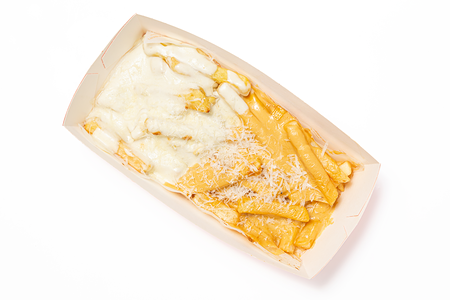 Картофель Супер Сыр (чеддер, моцарелла, сыр соус)