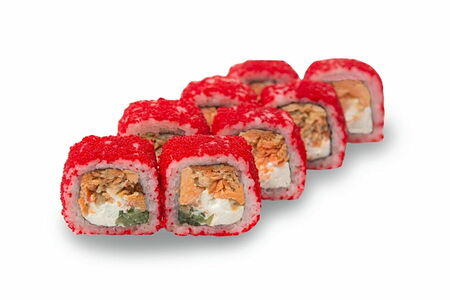 Ролл Калифорния с жареным лососем