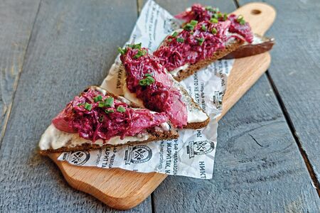 Бутерброд Бородина с сельдью