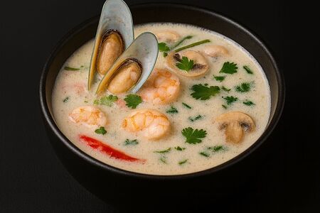 Суп Том кха с морепродуктами