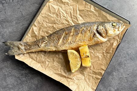 Сибас на гриле 