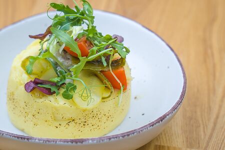 Бефстроганов с картофельным пюре