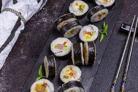 Кимпаб с сыром и сосиской