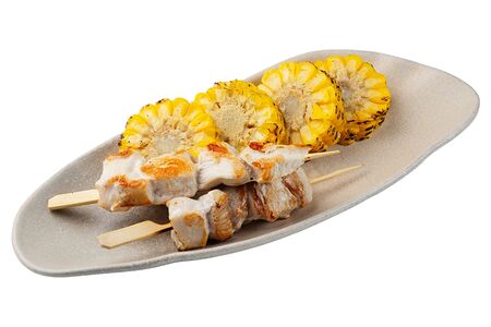 Шашлычок куриный с кукурузой