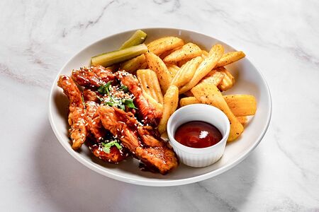 Куриные стрипсы с барбекю