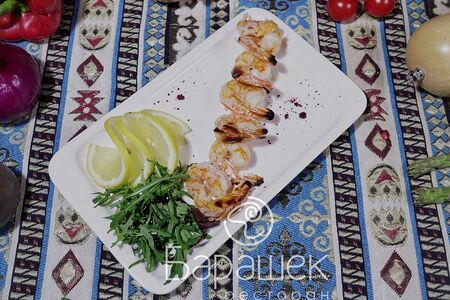 Шашлык из тигровых креветок