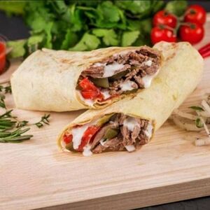 Шаурма с говядиной в обычном лаваше