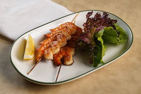 Шашлычки из креветок