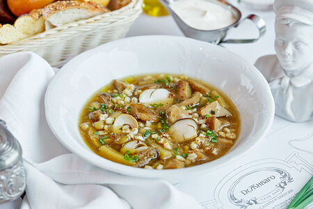 Суп из белых грибов с перловкой