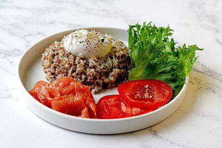 Гречотто с лососем