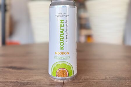 Напиток безалкогольный газированный с пищевым коллагеном со вкусом Маракуйя-лайм