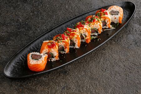 Тунец юдзу-лосось-васаби