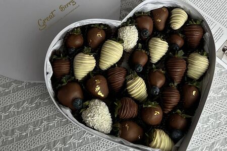 Клубника в шоколаде в сердце №6