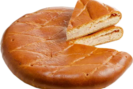 Пирог с сыром и ветчиной