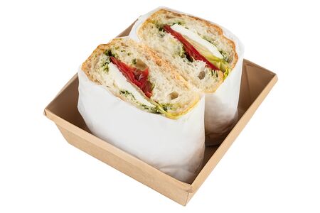 Чиабатта с моцареллой и томатами