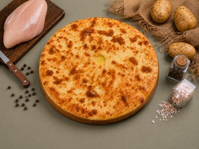 Осетинский пирог с курицей и картошкой