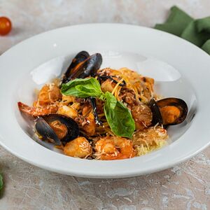 Спагетти с морепродуктами