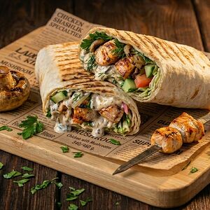 Мангал-ролл Грибной из курицы