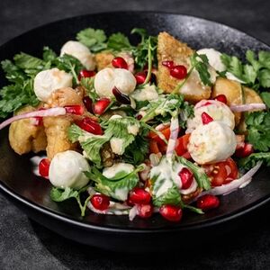 С хрустящими баклажанами и творожным сыром 
