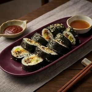 Кимпаб с говядиной и кимчи