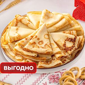  Большая стопка блинчиков домашних