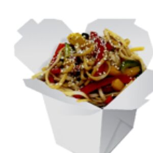 Лапша с овощами с курицей 