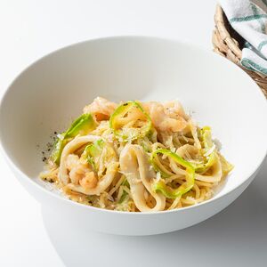 Паста с морепродуктами и цукини