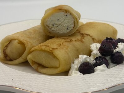 Блинчики с творогом и маком