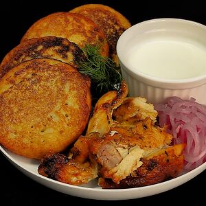 Драники с курицей 
