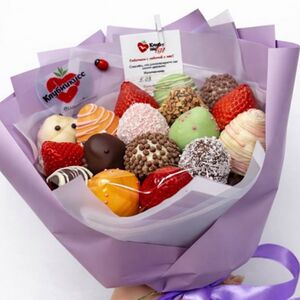 Букет из клубники в шоколаде «Микс» L