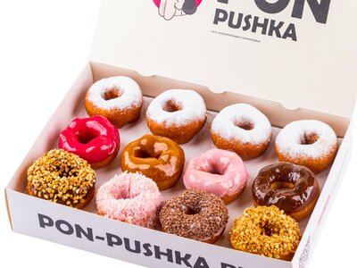 Бокс пончиков Ассорти M 