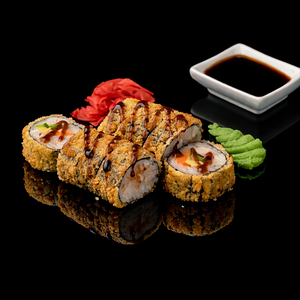Горячие роллы с лососем