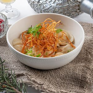 Пельмени картофельные с жаренным луком