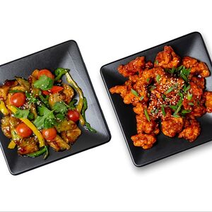 Комбо Курочка Кампунги и салат из баклажанов Чосон