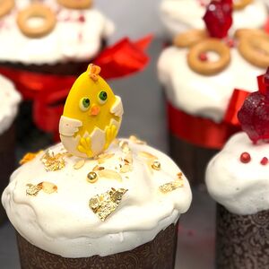 ПП творожный ванильный кулич с изюмом и курагой без глютена и сахара