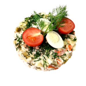 Салат Оливье с курицей