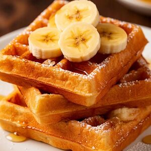 Банановые вафли без сахара и глютена