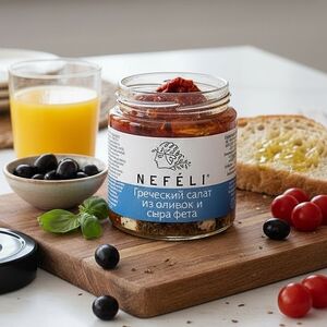 Оливки Nefeli с сыром Фета, Греческий салат (Греция)