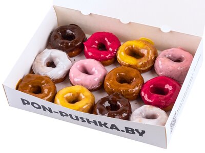 Бокс глазированных пончиков M